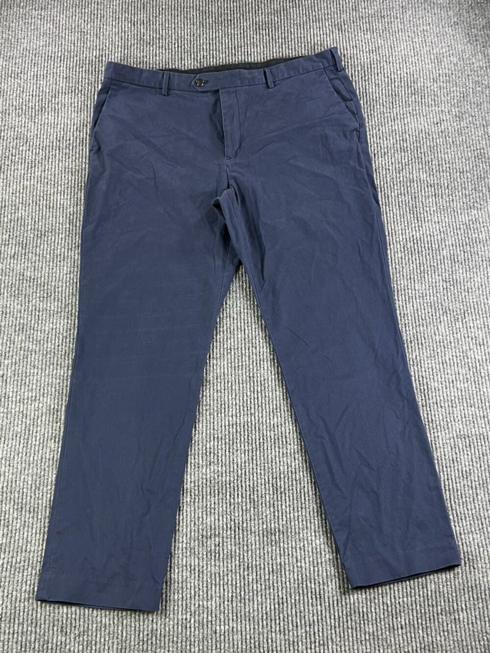 J Crew Bowery Men’s Blue Slim Fit Dress Slacks Straight Leg 38x32 Cotton